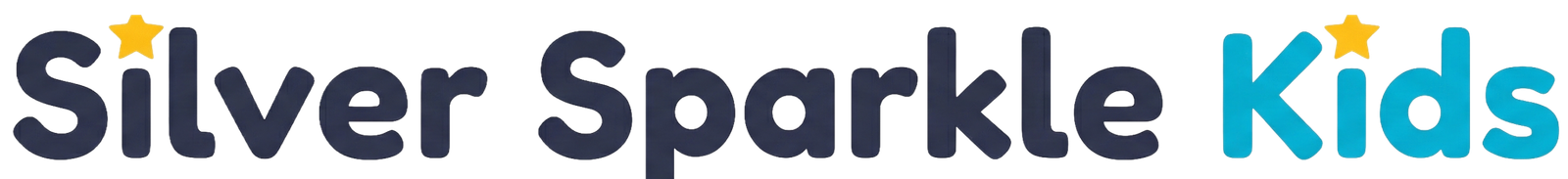 silver sparkle kids logo