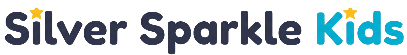 silver sparkle kids logo