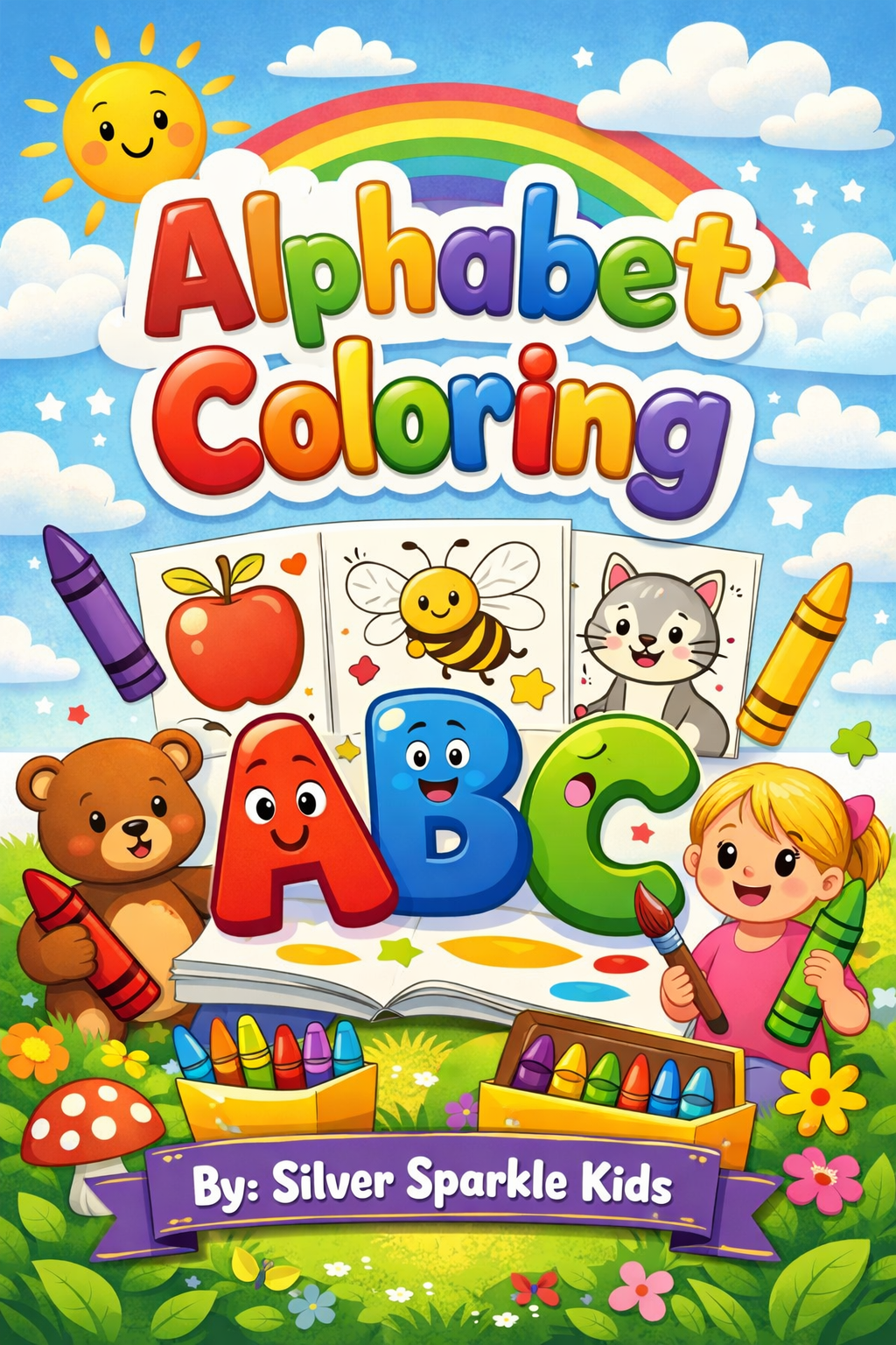 Alphabet Coloring By Silver Sparkle Kids