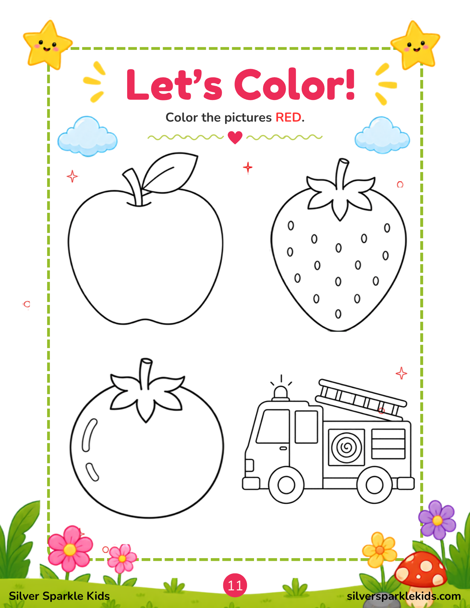 Toddler Activity Book Ages 2-3 | Printable PDF — Tracing, Coloring, Shapes & Matching | Fine Motor Skills Workbook